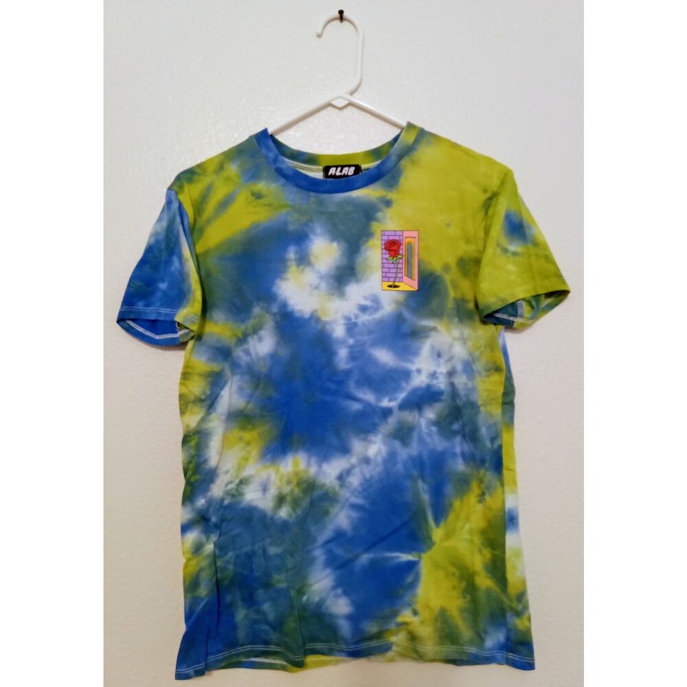 A-Lab Rainen Cartoon Rose Tee Distressed Y2K Anime Skate Alt Streetwear SZ S